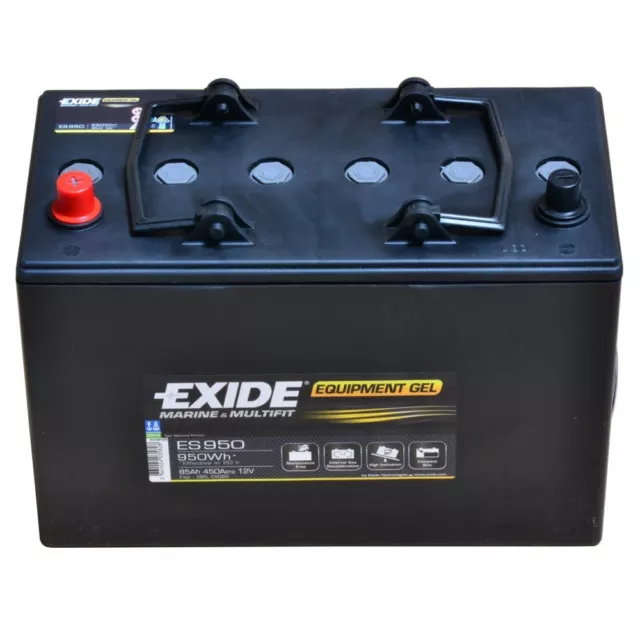 Exide Equipment ES950 12V 85AH Batterie de Démarrage En (A): 460 Marine Bateau