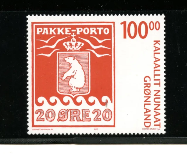 Greenland #497 (G215) Hi Value 100K Parcel Post Centenary, MNH, VF, CV$65.00