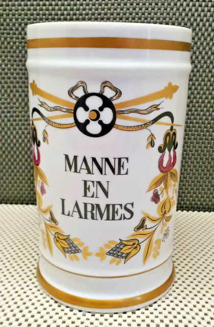 Antik -dose Apotheke Deko-Set Manna IN Tränen Porzellan Limoges Frankreich