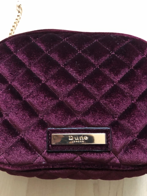 DUNE BURGUNDY QUILTED Velvet Bag BNWT EUR 34 84 PicClick IT