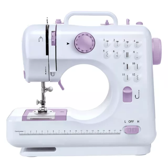 Mini Household Sewing Machine for Beginners Kids w/12 Stitches Multi-function
