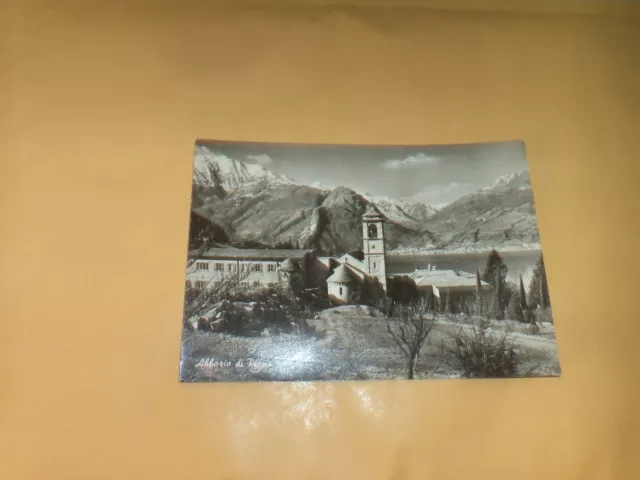 Cartolina Lago di Como - Abbazia di Piona 1967 VIAGGIATA CON FRANCOBOLLO