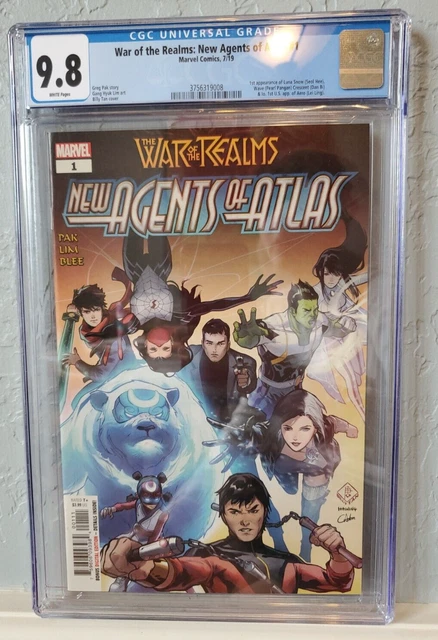 WAR OF THE REALMS: NEW AGENTS OF ATLAS 1 #1 (2019). CGC 9.8 NM/M Aero/Wave/Luna