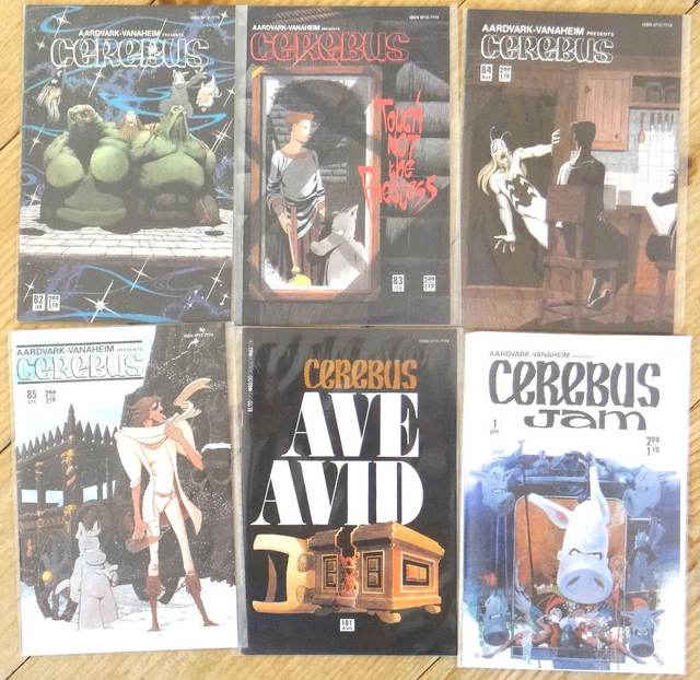 Cerebus #82-85,101 (1986), Cerebus Jam #1 (1985) (Aardvark-Vanaheim)