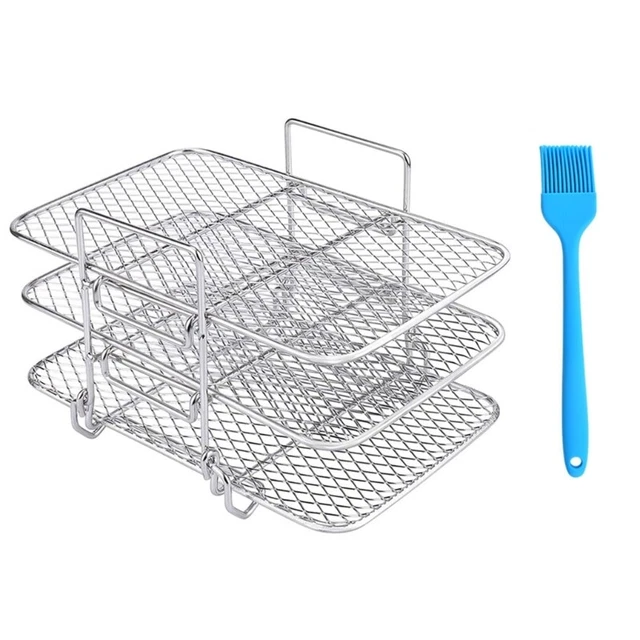 Scaffale vapore griglia a tre livelli sicurezza alimentare materiale acciaio inox strumento friggitrice ad aria