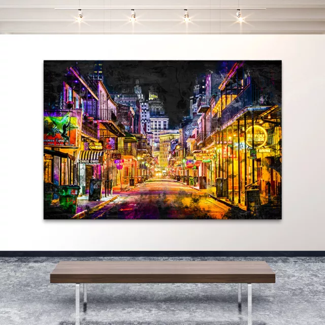 Leinwand Bild New Orleans Abstrakt Kunstdruck Wand Bilder Canvas Stadt Amerika