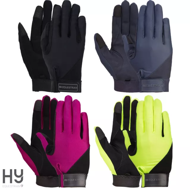 Child Riding Gloves  Absolute Fit by Hy Equestrian Grip Palms Reinforced Fingers