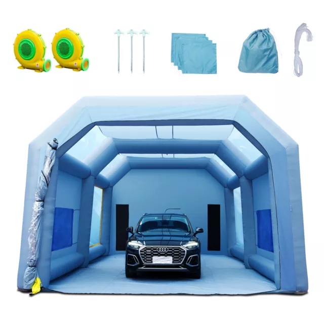 VEVOR Inflatable Spray Booth Car Paint Tent Filter System with 1 or 2 Blowers