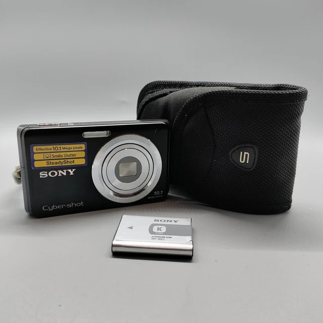 Sony Cybershot DSC-W180 10.1MP Compact Digital Camera Black Tested