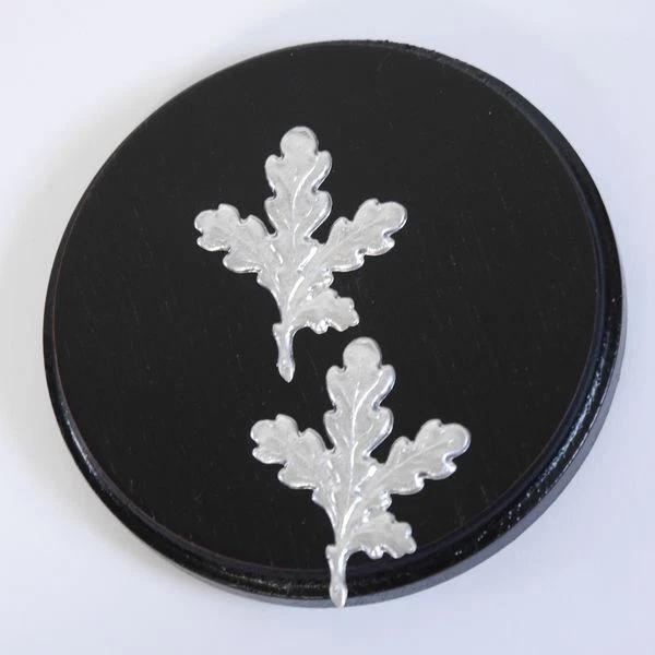 Placa de Jabalí Tablero Keiler Af 13 CM Trofeos Oscuro 2x Aluminio Hoja de Roble