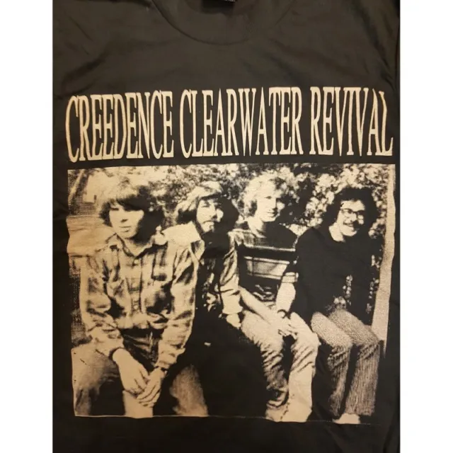 90S CREEDENCE CLEARWATER Revival T-shirt basic black Unisex classic tee ...