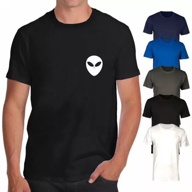 Maglietta Uomo Cotone Alien Alieno Space Nasa Space Tecno Gabber T-Shirt Fashion