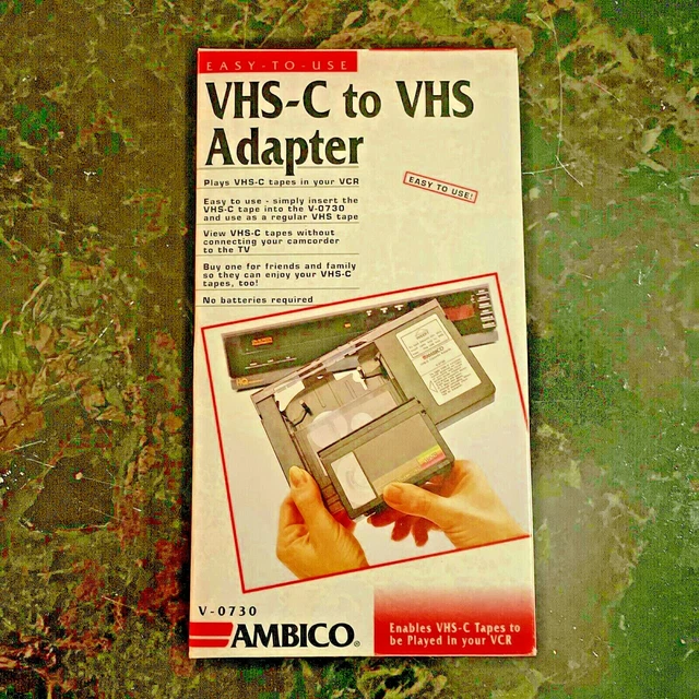 AMBICO VHSC CASSETTE Adapter for Camcorder Tapes to VHS VCR V0730