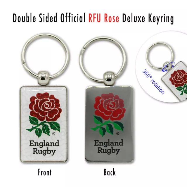 England Rugby Deluxe Keyring - Official RFU Rose Merchandise Supporter Item