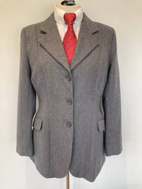 Dublin Grey Tweed Show Jacket Ladies Size 12