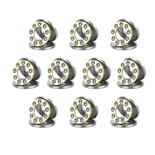 HiPicco Thrust Ball Bearings 10pcs F5-10M Miniature Plane Axial Ball Bearing ...