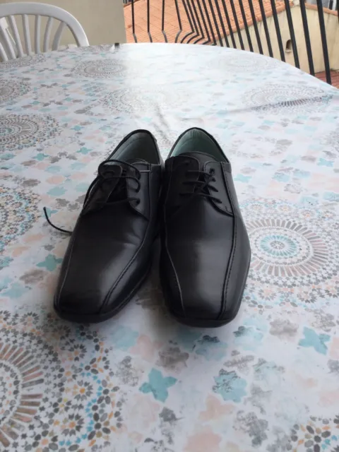 chaussures homme 42 Noire en cuir MANJAR