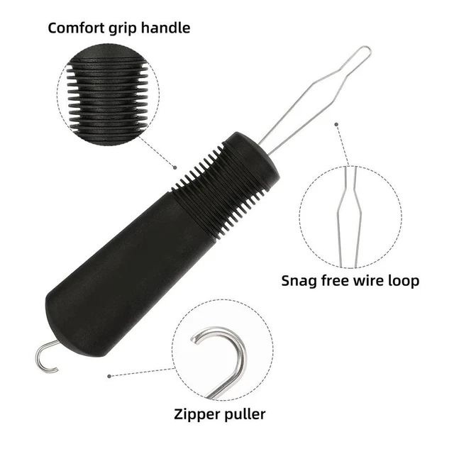 Adaptive Disabled Dressing Aids Button Hook Zipper Pull Helper Button Assist