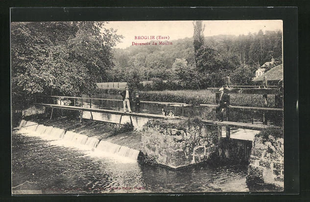 CPA Broglie, Deversoir du Moulin