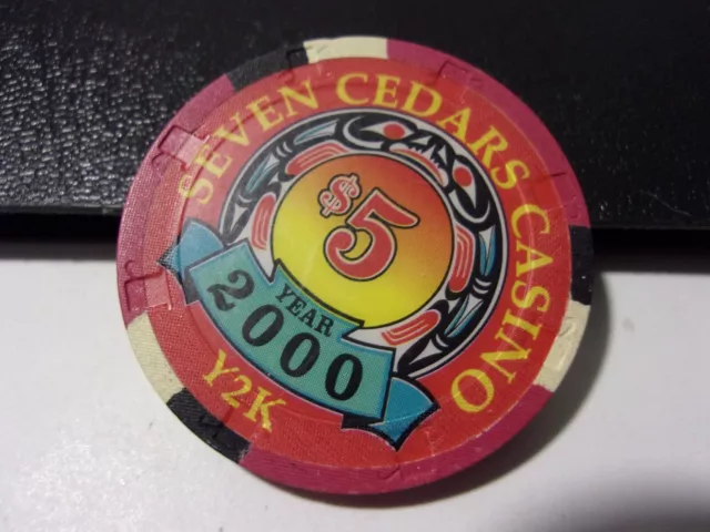 SEVEN CEDARS CASINO $5 hotel casino gaming poker chip - Sequim, WA