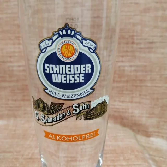 Schneider Weisse Alkoholfrei 0,5 l 1x Weizenglas Weißbier oranger Schriftzug