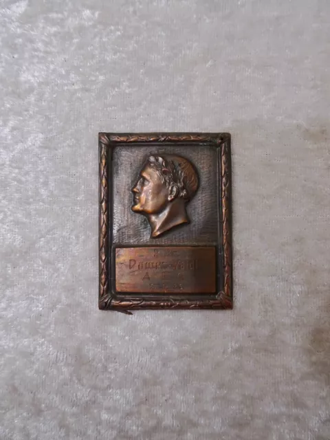 Antiguo AEG Bronce Relieve Placa - Vintage 1925-2. Pr. Damen-Waldlauf