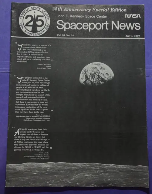 Spaceport News Nasa / Kennedy Space Center Publication 25Th Anniversary 1987