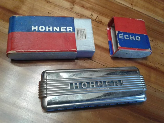 Harmonica vintage M.Hohner Echo.    Junior Collecto. Années 30/50