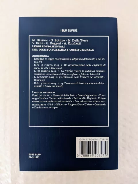 Leggi Fondamentali Del Diritto Pubblico E Costituzionale Giuffre Editore 2