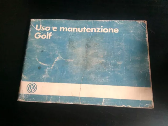 libretto uso manutenzione vw golf