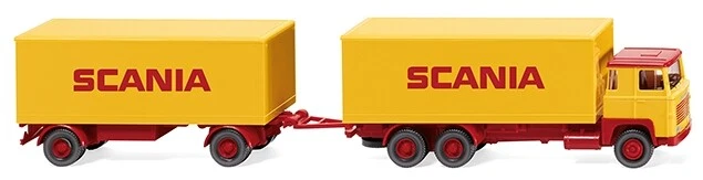Miniature Wiking 1/87 – Camion Scania 111 6x4 Avec Remorque ASG – WIK045703 – NEUF