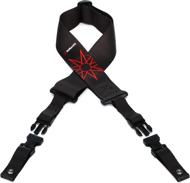 DiMarzio Jim Root #4 Cliplock Guitar Strap - Black Original Length
