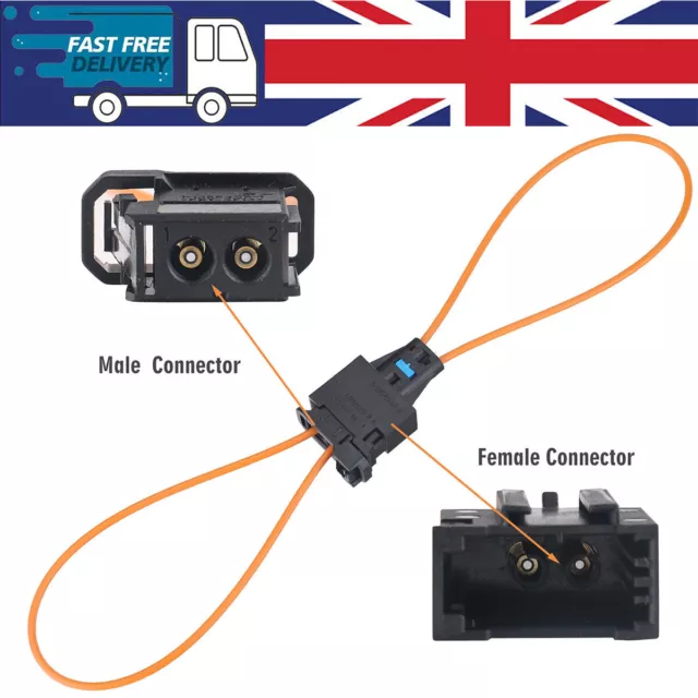 2X MOST Fiber Optic Loop Cable Plug Connector Kits Fit Audi BMW Mercedes Porsche