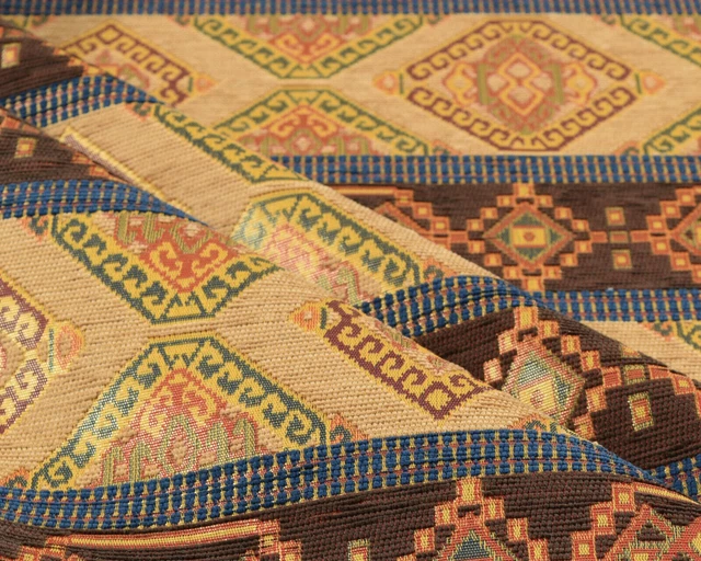 Arazzo da tappezzeria bohémien tessuto etnico Kilim marrone turco...