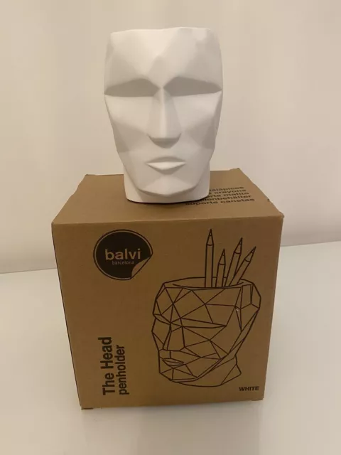 Balvi Pen Holder The Head Geometric Cement - Office/desk Organiser