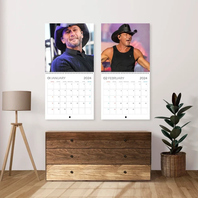 TIM MCGRAW CALENDAR 2024, Tim McGraw 2024 Celebrity Wall Calendar £23.