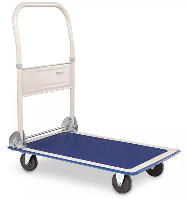 MERCE DI SECONDA SCELTA carrello piattaforma carrello trasporto carrello manuale trolley magazzino carrello pieghevole 150 kg