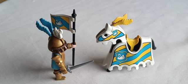 PLAYMOBIL 3024 CHEVALIERS Du Cygne / Guerriers / Moyen Age Vintage EUR