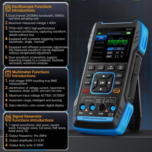Multimeter Doppelkanal Automatisch Doppelkanal Einstellung Nach Belieben