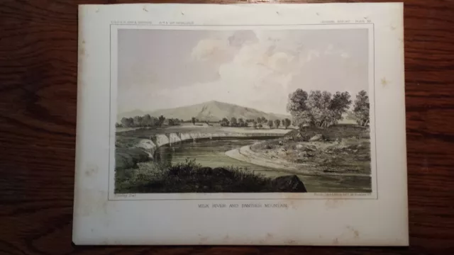 Lithograph "..PANTHER MOUNTAIN" /John Mix Stanley / 1860 Railroad Survey Report