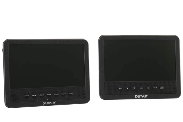 Tragbarer DVD Player Denver MTW-756 2 x 7" 17,8 cm LCD Bildschirm 16:9 USB Auto 2