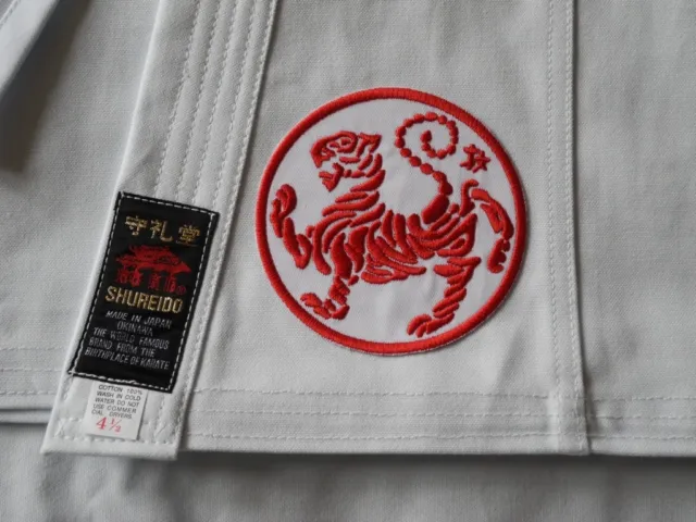 Shotokan Karatedo mit Tiger Logo - ECHTE BESTICKUNG zum Aufnähen oder Aufbügeln