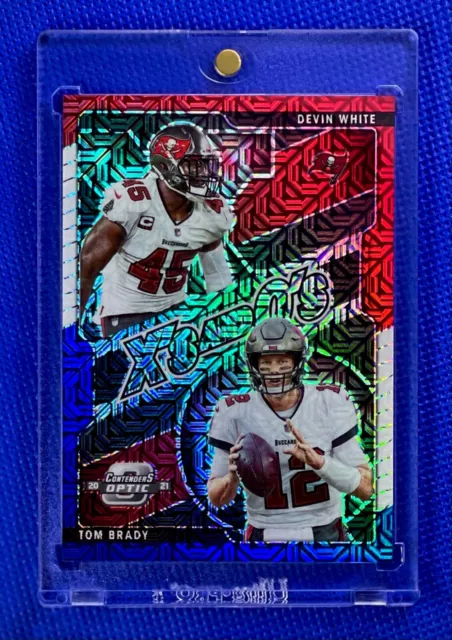 Tom Brady 2021 Contenders Optic Rwb Mojo Ssp # 1/13 Bucs Patriots Super Bowl Mvp