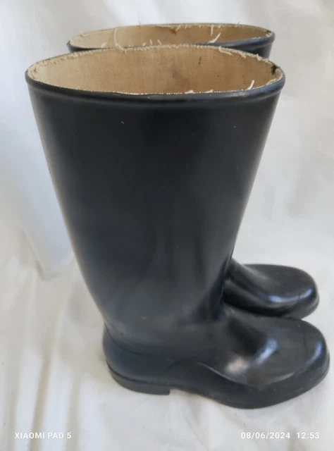 Bottes De Pluie Vintage Pirelli - Caoutchouc Naturel Vert - Taille 41 - Italie