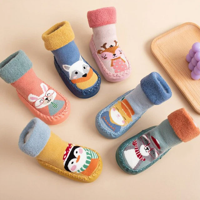 Pantofole calzino bambina bambino neonato bambino culla cotone scarpe antiscivolo calde