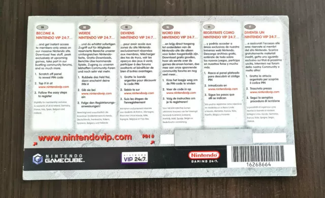 " Resident Evil 4 , Carte Points Nintendo Vip "  Non Grattee, Gamecube  !! 2