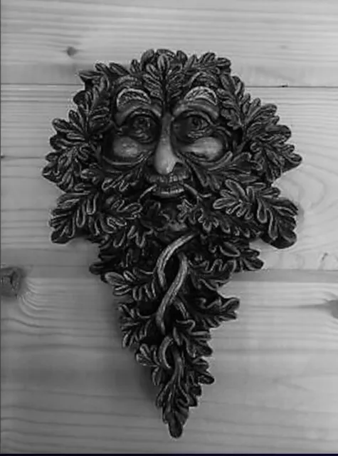 Green Man Wall Plaque Mould, Latex Rubber Craft Mold Reusable Art, Wicca
