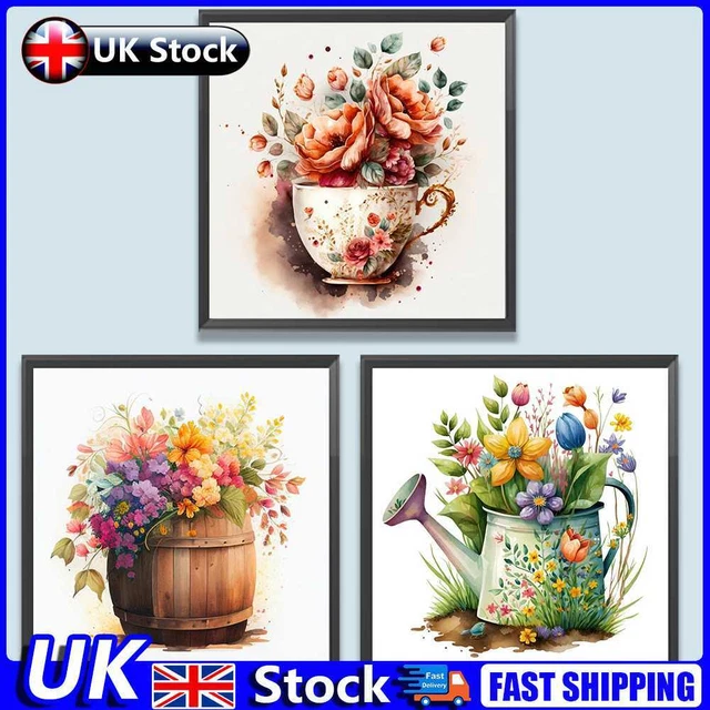 5D DIY Full Round Drill Diamond Painting Flower Kit Home Decoration Art Craft UK