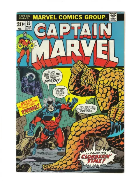 Captain Marvel #26 1ST THANOS COVER! 2ND FULL APP THANOS! STARLIN ART! VF/NM 9.0