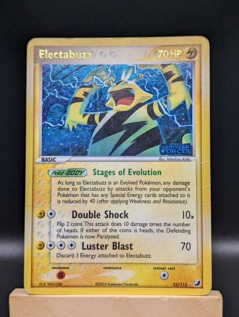Pokemon Card - Electabuzz - EX Unseen Forces 22/115 Reverse HOLO Stamped Rare MP